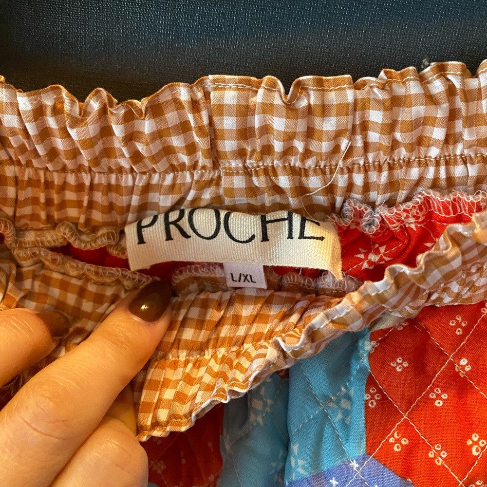 Quilted Patchwork Straight-Leg Pants - Multicolor - image 3